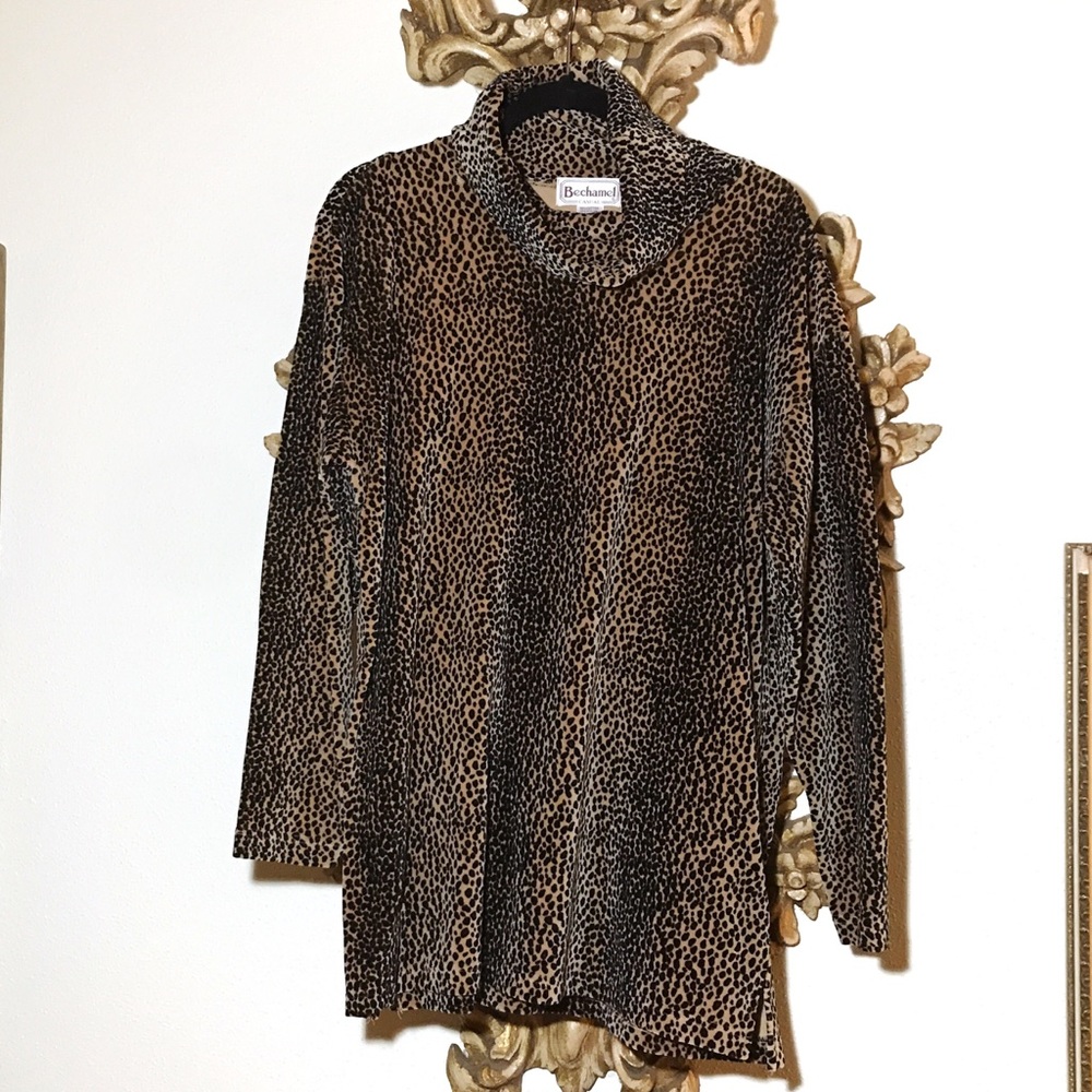 Velour Tunic Cowl Neck Women’s Large